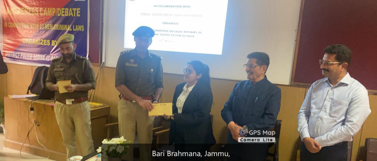 Dogra law college in collaboration with Police Department, Bari Brahmana organised a paper presentation on legal reforms in criminal justice system in India